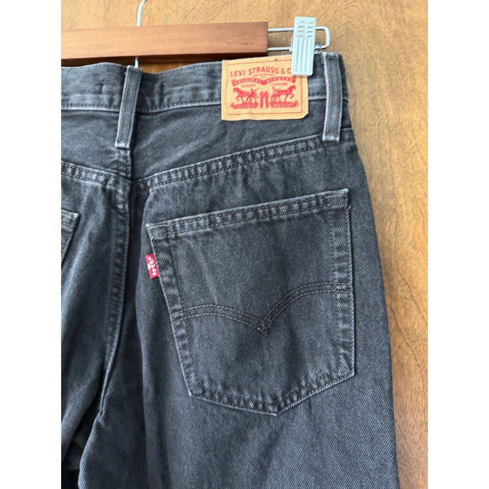 Levi's Sz 27 '94 Baggy Black Loose Fit Jean 100% Cotton Boyfriend Streetwear - Picture 8 of 11